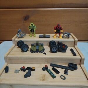 Halo Mega Construx Spartan Figures & Vehicle Pcs Master Chief & Spartan Operator